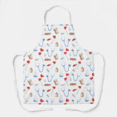 Cute Medical Equipment Patterated Doctor Schort (Voorkant)