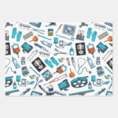 Cute Medical Nurse Doctor Theme Mix Pattern Inpakpapier Vel (Voorkant 3)