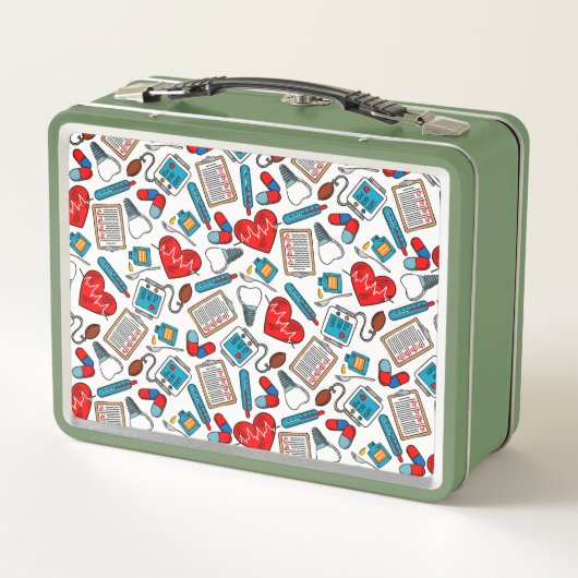 Cute Medical Nurse Doctor Theme Mixed Pattern (Achterkant)