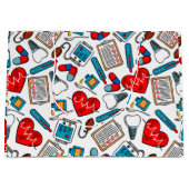 Cute Medical Nurse Doctor Theme Mixed Pattern Groot Cadeauzakje (Voorkant)