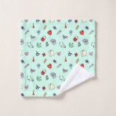 Cute Medical Pictogram Patroon Bad Handdoek (Wasdoekje)