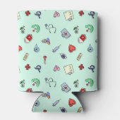 Cute Medical Pictogram Patroon Blikjeskoeler (Achterkant)