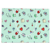 Cute Medical Pictogram Patroon Groot Cadeauzakje (Achterkant)