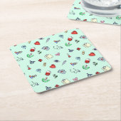 Cute Medical Pictogram Patroon Kartonnen Onderzetters (Schuin)