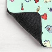 Cute Medical Pictogram Patroon Muismat (Hoek)