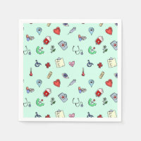Cute Medical Pictogram Patroon