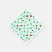 Cute Medical Pictogram Patroon Servet (Hoek)