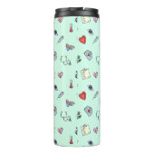 Cute Medical Pictogram Patroon Thermosbeker (Achterkant)