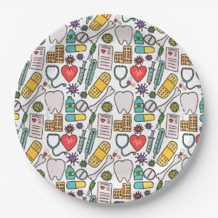 Cute Medical Zuster, Doctor, Healthcare Geëerd Papieren Bordje