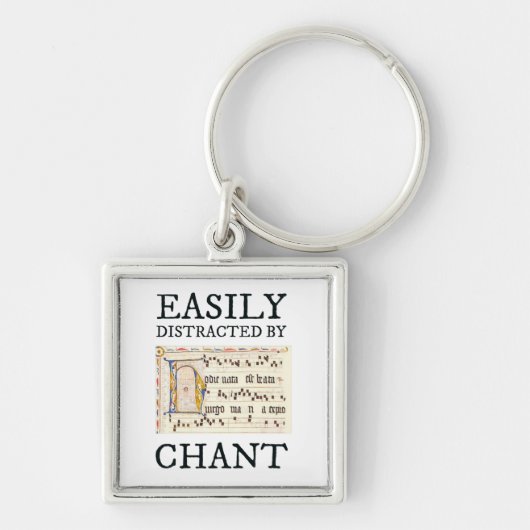 Cute Medieval Gregorian Chant Funny katholiek Sleutelhanger (Voorkant)