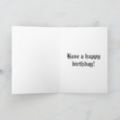 Cute Medieval Knight Birthday Card Kaart (Binnen)