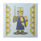 Cute Medieval Knight Ceramic Tile Tegeltje (Voorkant)