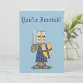 Cute Medieval Knight Kaart (Staand voorkant)