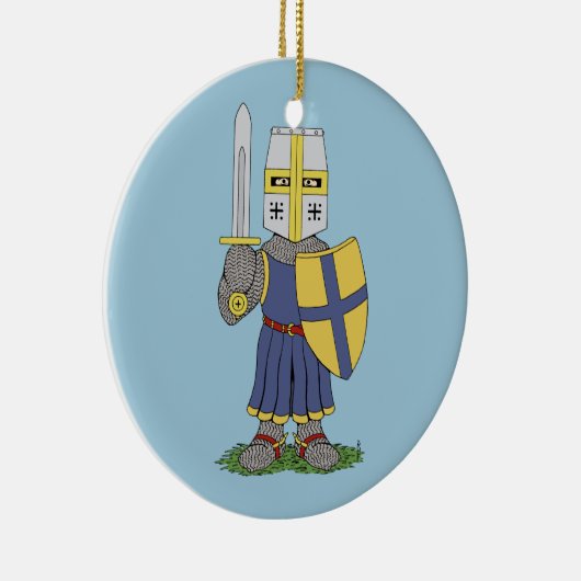 Cute Medieval Knight Keramisch Ornament (Rechts)