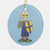 Cute Medieval Knight Keramisch Ornament (Links)