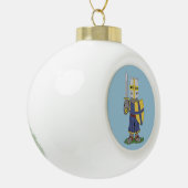 Cute Medieval Knight Keramische Bal Ornament (Links)