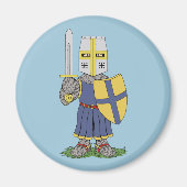 Cute Medieval Knight Magneet (Voorkant)