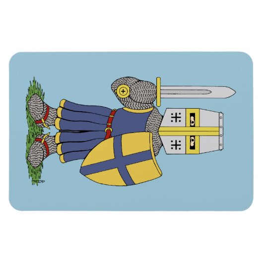 Cute Medieval Knight Magneet (Horizontaal)