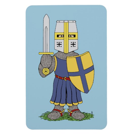Cute Medieval Knight Magneet (Verticaal)