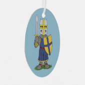 Cute Medieval Knight Metalen Ornament (Voorkant Rechts)