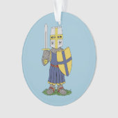 Cute Medieval Knight Ornament (voorkant)