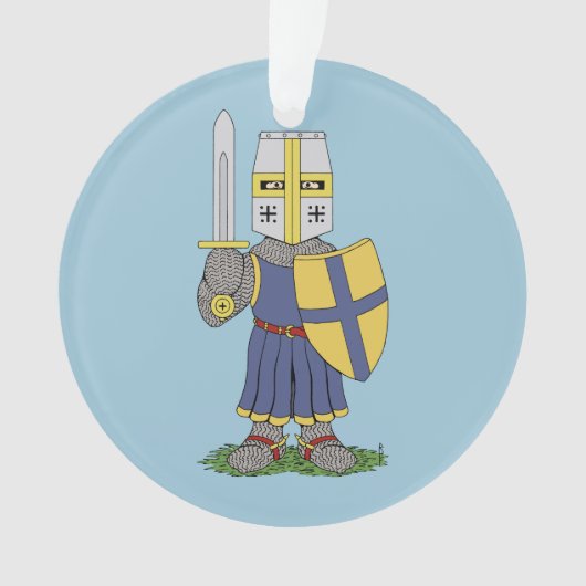 Cute Medieval Knight Ornament (voorkant)