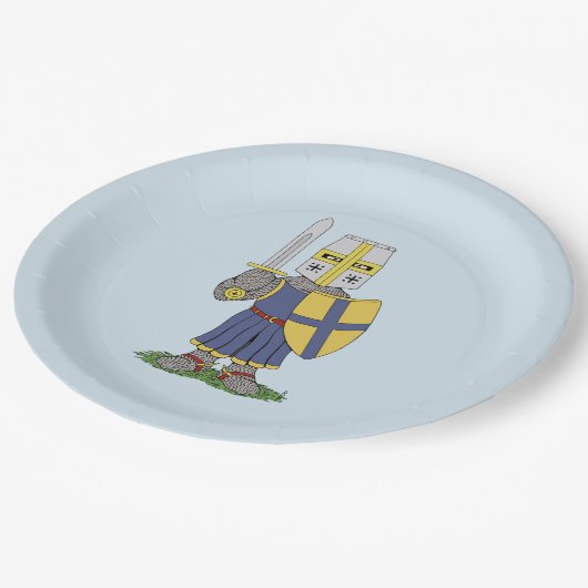 Cute Medieval Knight Papieren Bordje (Gekanteld)
