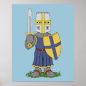Cute Medieval Knight Poster (Voorkant)