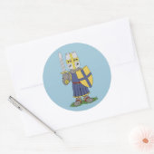 Cute Medieval Knight Ronde Sticker (Envelop)