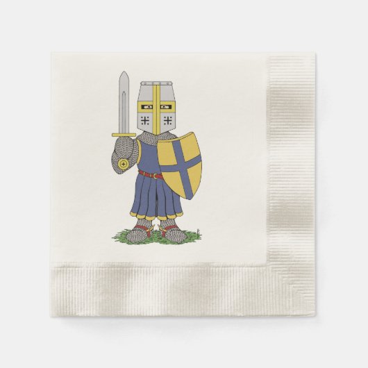 Cute Medieval Knight Servet (Voorkant)