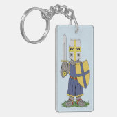 Cute Medieval Knight Sleutelhanger (Voorkant Links)