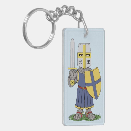 Cute Medieval Knight Sleutelhanger (Voorkant Links)