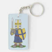 Cute Medieval Knight Sleutelhanger (achterkant)