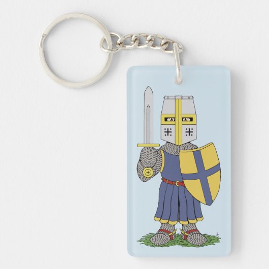Cute Medieval Knight Sleutelhanger (Voorkant)