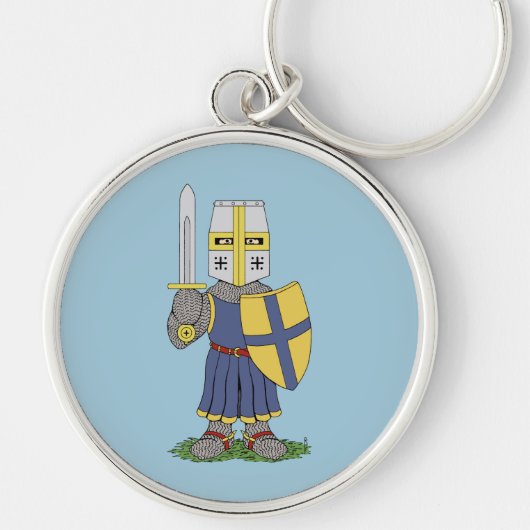 Cute Medieval Knight Sleutelhanger (Voorkant)