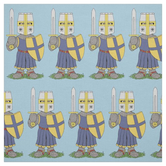 Cute Medieval Knight Stof (Swatch)