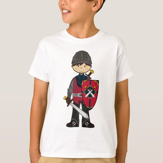 Cute Medieval Knight T-shirt (Voorkant)