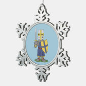 Cute Medieval Knight Tin Sneeuwvlok Ornament (Rechts)