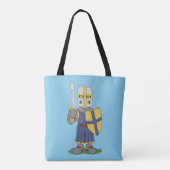 Cute Medieval Knight Tote Bag (Achterkant)
