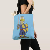 Cute Medieval Knight Tote Bag (Dichtbij)