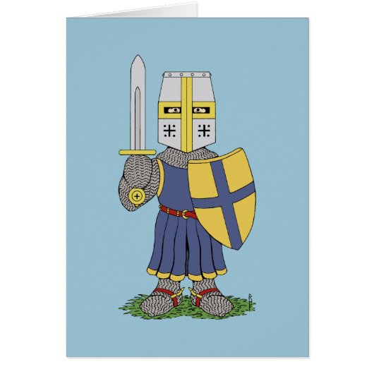 Cute Medieval Knight Wenskaart (Voorkant)