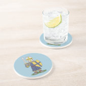 Cute Medieval Knight Zandsteen Onderzetter (Zijkant)