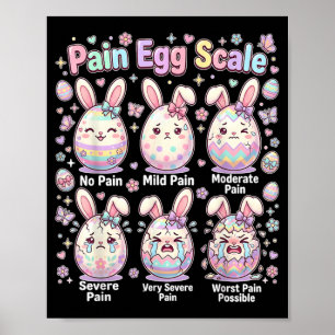 Cute Medisch Konijn Ei Easter Verpleegster Pijn Ei Poster