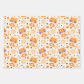 Cute Meditatie Oranje kat Inpakpapier Vel (Voorkant 2)