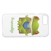 Cute Meditating Illustrated Green Frog Case-Mate iPhone Case (Achterkant (Horizontaal))