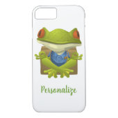 Cute Meditating Illustrated Green Frog Case-Mate iPhone Case (Achterkant)