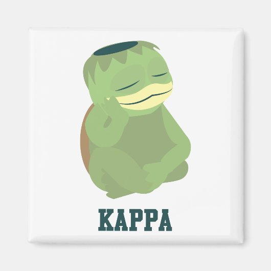 Cute Meditating Kappa Magneet (Voorkant)