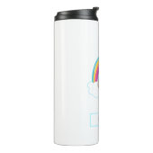 Cute Meditating Sloth met een regenboog Thermosbeker (Gedraaid links)