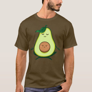 Cute meditation Avocado yoga T-shirt