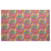 Cute Meditation Yoga Cat Fabric Stof (Yard (91,4 cm))